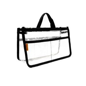 Purse Organizer, Clear PVC - Black Trim